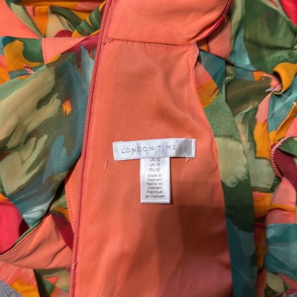 London Times Women's Twist Neck Halter Maxi Dress Sz 12 - Picture 12 of 14